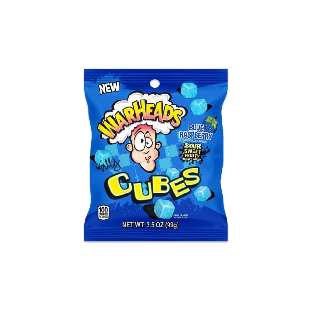 Warheads Blue Raspberry Cubes 99g